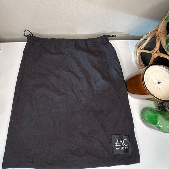 ZAC Zac Posen Eartha Top Handle Leather & Suede Satchel Cream Black Tan - Picture 14 of 15